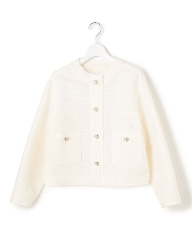 23区 【Oggi5月号掲載】サマーツイード ジャケット アイボリー系