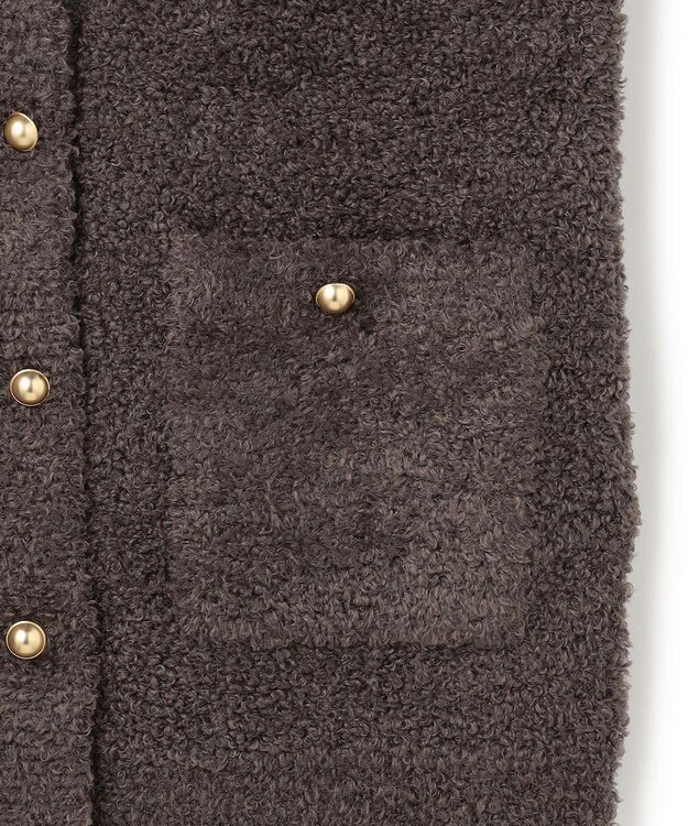 UNFILO 【STORY×UNFILO】シャギーニット ベスト チャコールブラウン