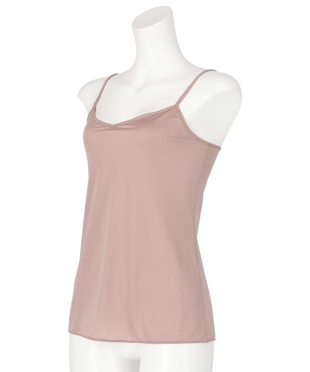 AMPHI キャミソール 吸汗速乾性 アウターにひびきにくい シンプル ランジェリー CFF121 アンフィ／ワコール ブラウン