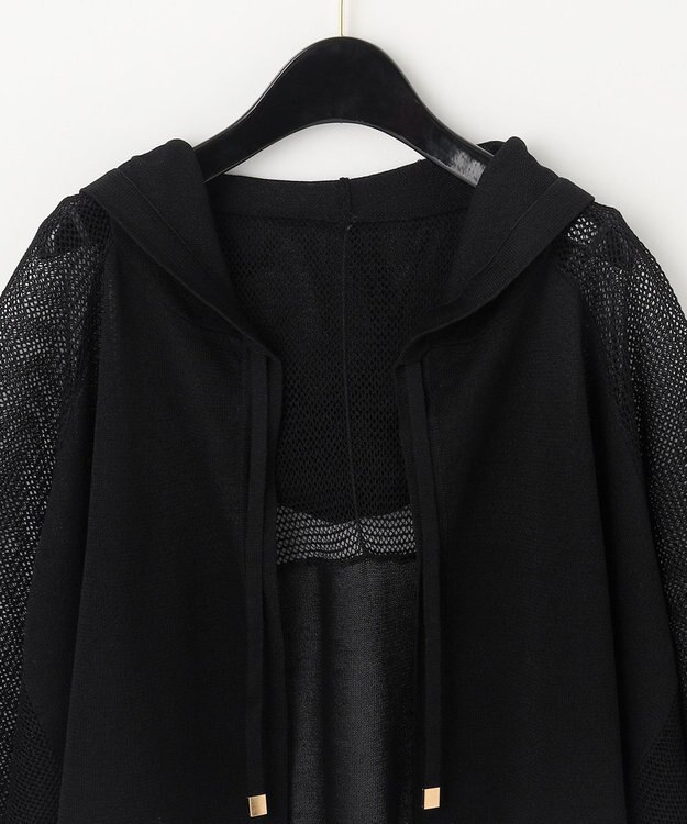 GRACE CONTINENTAL メッシュニットフーディー ブラック