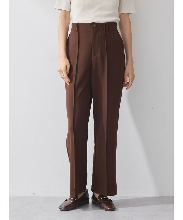 earth music&ecology センターシームパンツ Chocolat