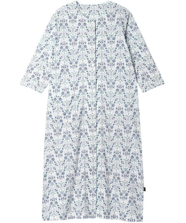 WACOAL ワンピース 綿100%(本体) 天竺素材 ミントン 7分袖 長袖 ロング丈 レディース NNT268 /ワコール ホワイト