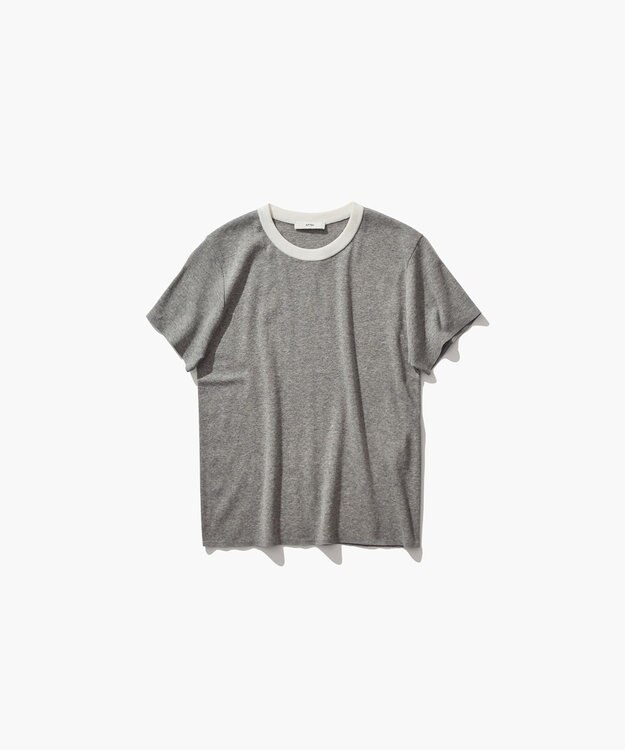 ATON FRESCA CIRCULAR RIB | パーフェクトフィットリンガープルオーバー GRAY/WHITE