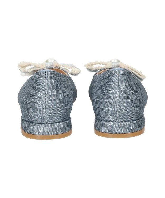 Bridget Birkin 【Bridget Birkin】パールリボンポインテッドパンプス ブルー雑材