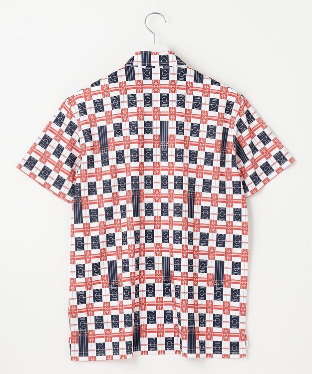 23区GOLF 【MEN】【吸水速乾/UVカット】フィールドチェック柄ポロシャツ ネイビー系3