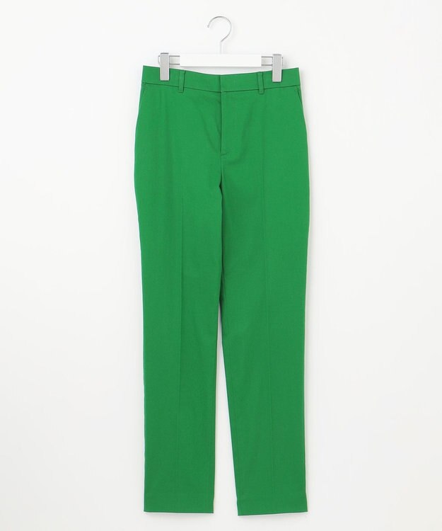 自由区 S 【UVカット・接触冷感・洗える】コットンサテンテーパード パンツ グリーン