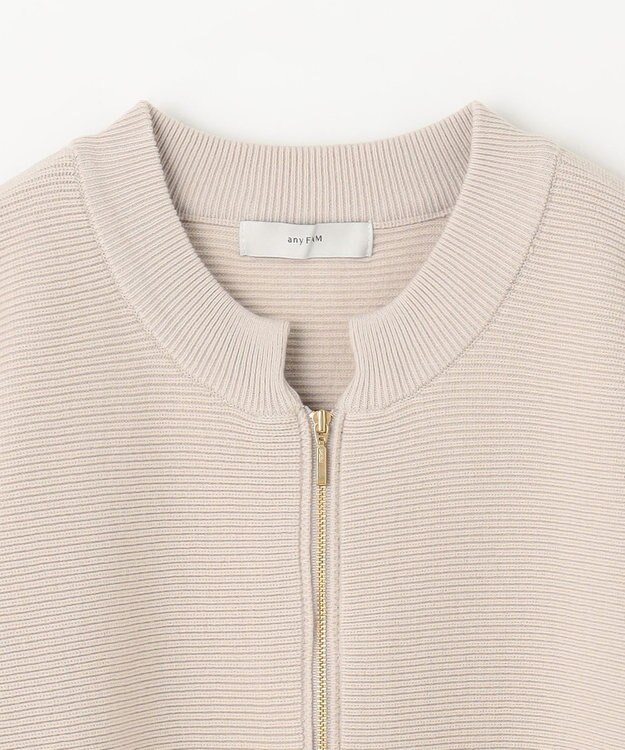 ANY ポンチョジップカーディガン オイスター