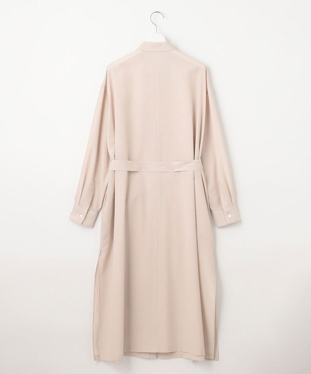 23区 【洗える】シアーマットクロス ロング シャツ ベージュ系