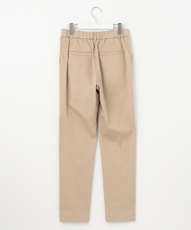 自由区 S 【UVカット・接触冷感・洗える】コットンサテンテーパード パンツ ベージュ