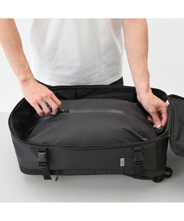 ACE BAGS & LUGGAGE 【雑誌掲載】 【真空圧縮】 ace. スペースオプト リュックサック B4サイズ 15.6インチPC 17902 エース ブラック