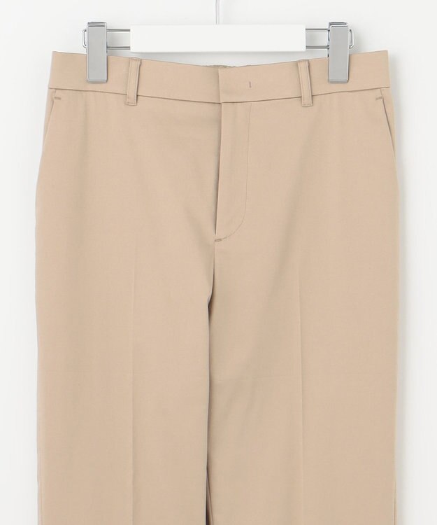 自由区 S 【UVカット・接触冷感・洗える】コットンサテンテーパード パンツ ベージュ