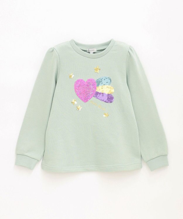 ANY KIDS ミラクルスパンコール トレーナー ミント×流れ星