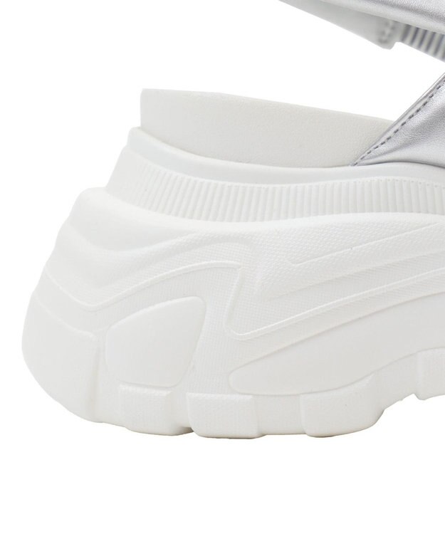 WEGO パテッドクロス厚底サンダル シルバー