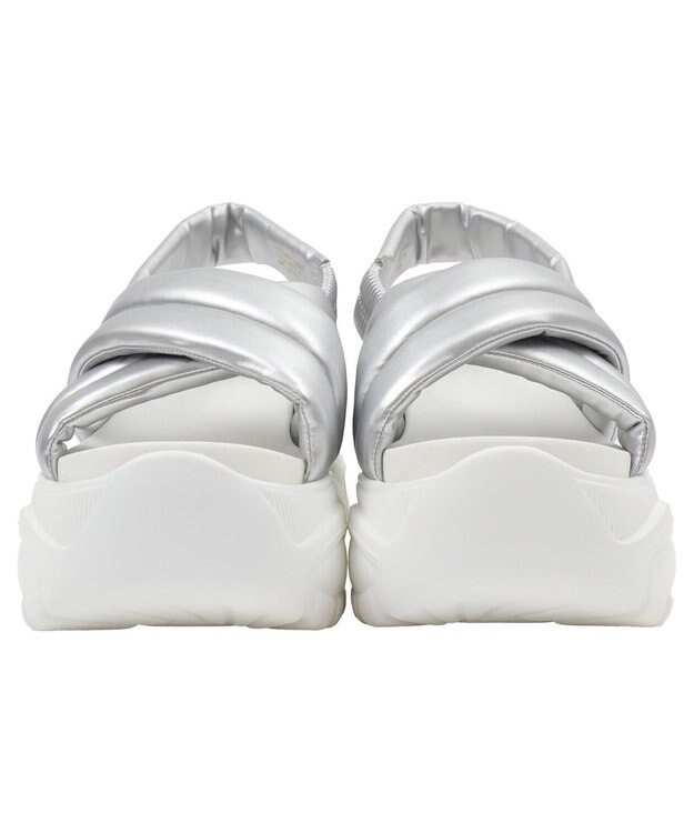 WEGO パテッドクロス厚底サンダル シルバー