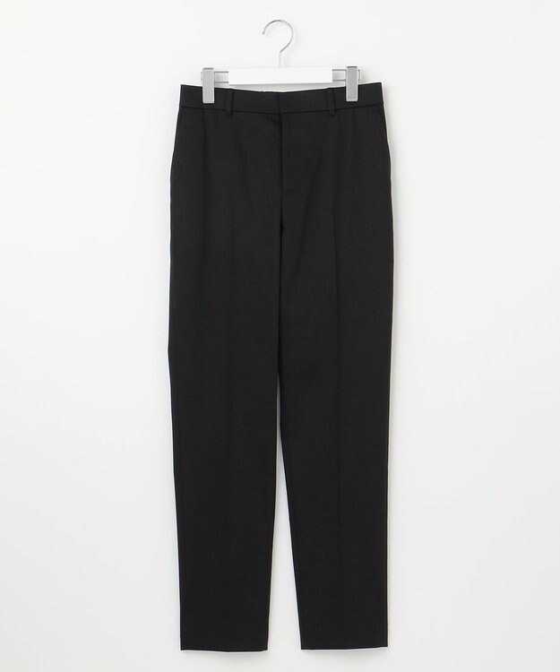 自由区 S 【UVカット・接触冷感・洗える】コットンサテンテーパード パンツ ブラック