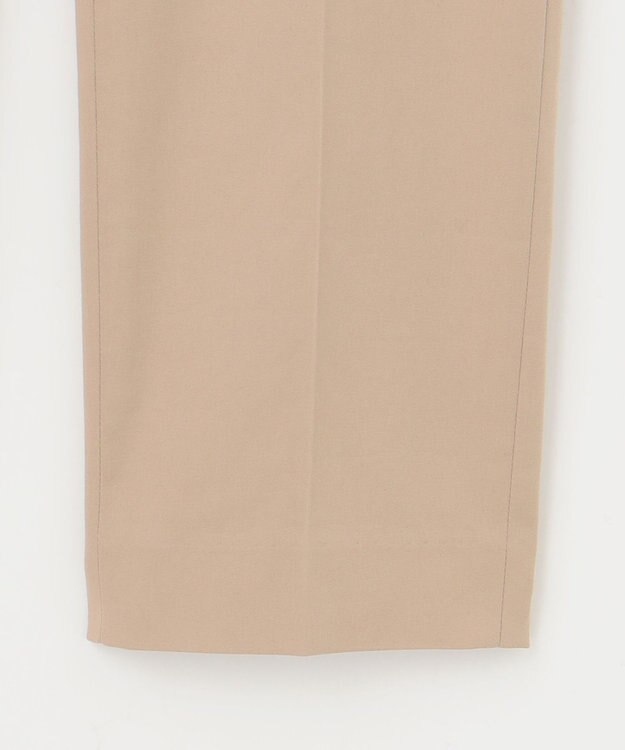 自由区 S 【UVカット・接触冷感・洗える】コットンサテンテーパード パンツ ベージュ