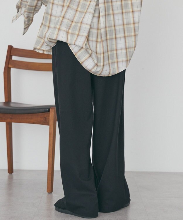 AMERICAN HOLIC 【イージーケア】ベイカーリラックスパンツ Black