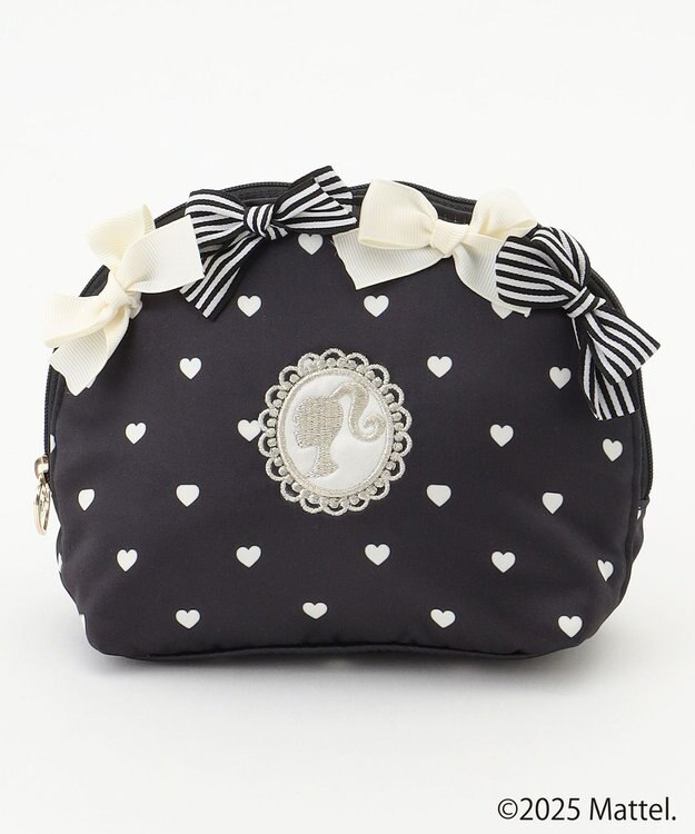 ANY KIDS 【Barbie(TM)】リボン ラウンドポーチ ブラック