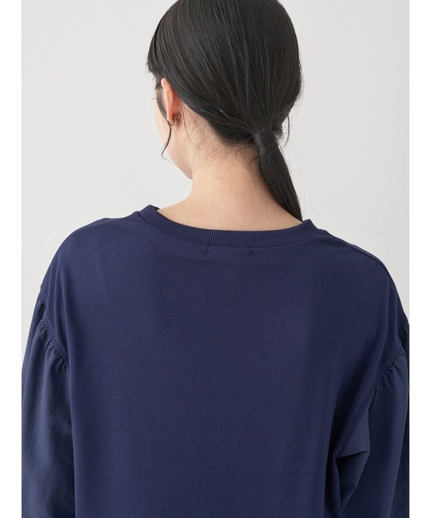 earth music&ecology ドッキングギャザーワンピース Navy