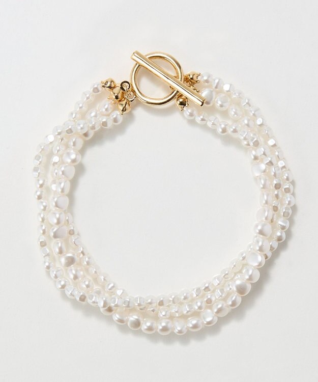 Phoebe レイヤードバロックパールマンテルブレスレット　ゴールド ゴールド