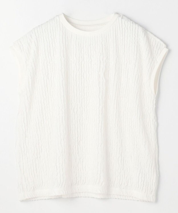 ANY L レースフレンチスリーブプルオーバー オフフリル