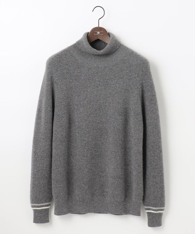 JOSEPH ABBOUD MOUNTAIN 【SPACE／UNISEX】ピュアカシミアアンダイド タートルネック グレー系