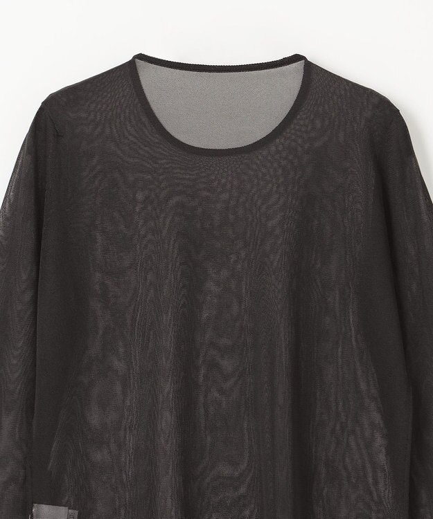 GRACE CONTINENTAL シアークルーニットトップ ブラック