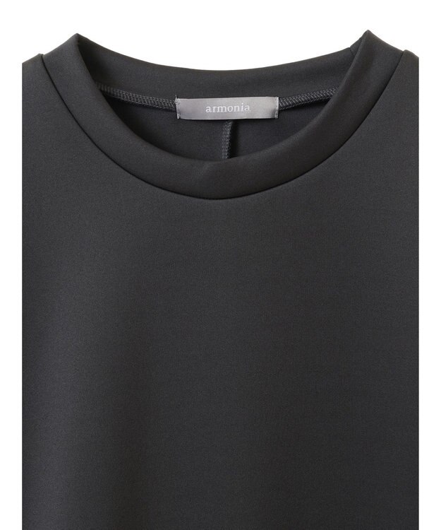 Green Parks ａ．異素材切り替えバルーンワンピース Charcoal Gray