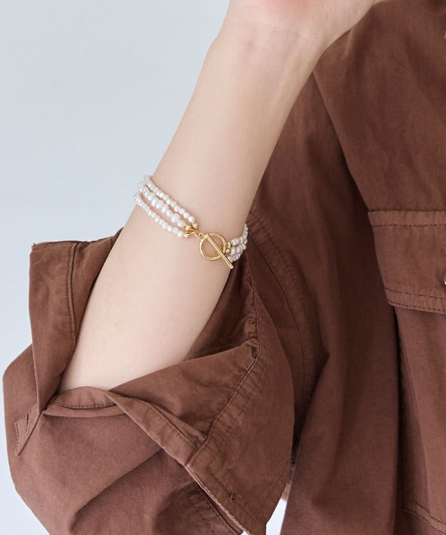 Phoebe レイヤードバロックパールマンテルブレスレット　ゴールド ゴールド