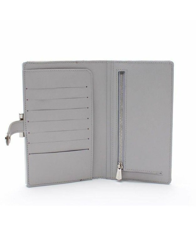 A.D.M.J. 【牛革】メタリックレザー/ガマグチ付ロングウォレット ブラス　ブラウン