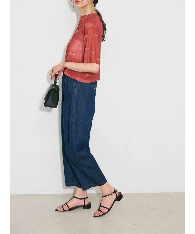 Green Parks ロゴ入りチュールトップス Red