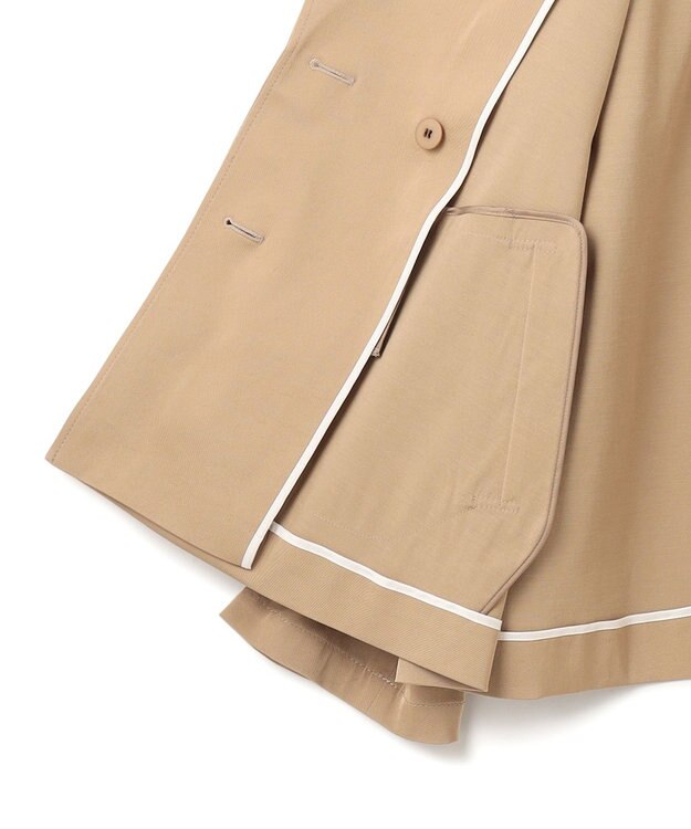 ICB トリアセコットンギャバジン ショートトレンチコート ベージュ系