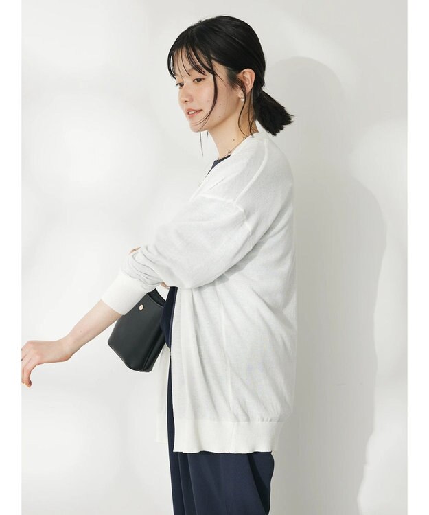 CRAFT STANDARD BOUTIQUE 強撚綿ニットカーディガン Ivory