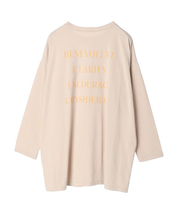 Green Parks シアーバックロゴチュニック Light Beige