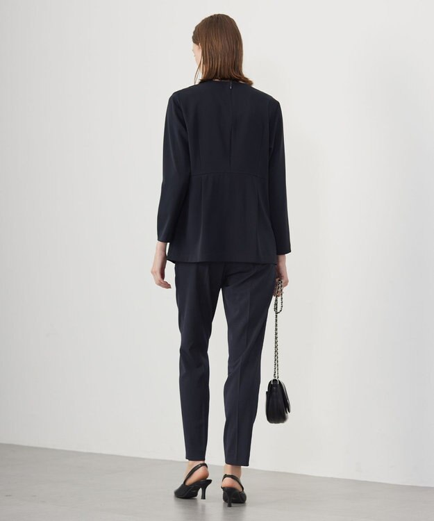 ICB L 【UVカット・防シワ・速乾・洗える】Fied タックデザインブラウス ネイビー系