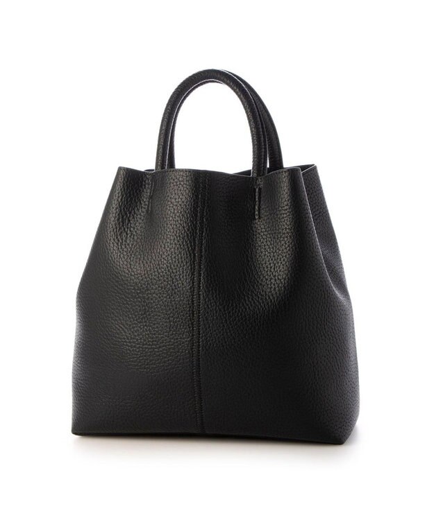 UNBILLION カシュカシュ cachecache / バイカラーフェイクレザートート ブラック