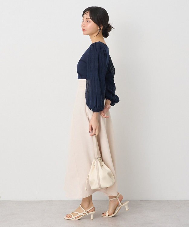 earth music&ecology マジョリカプリーツプルオーバー Navy