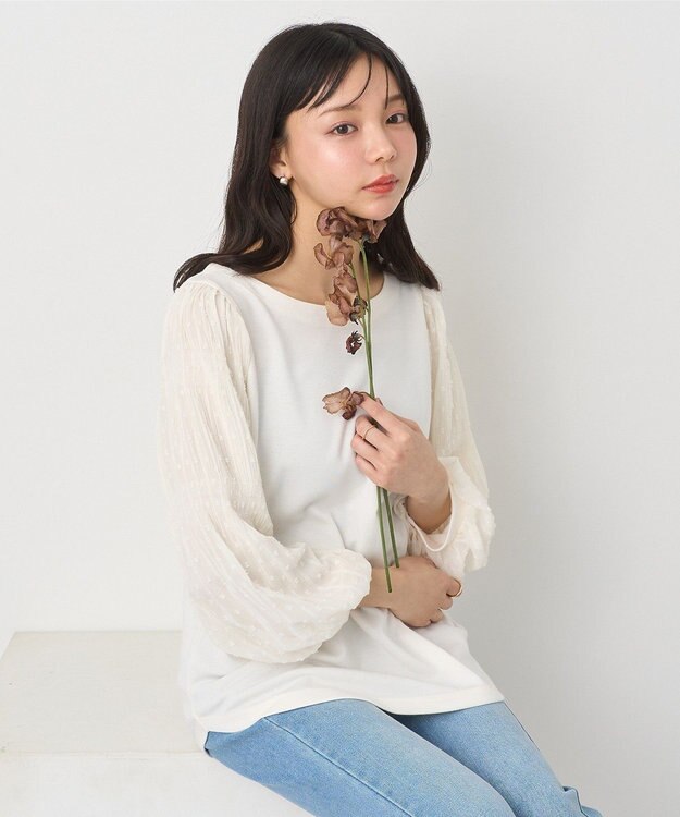 earth music&ecology マジョリカプリーツプルオーバー Off White