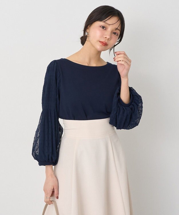 earth music&ecology マジョリカプリーツプルオーバー Navy