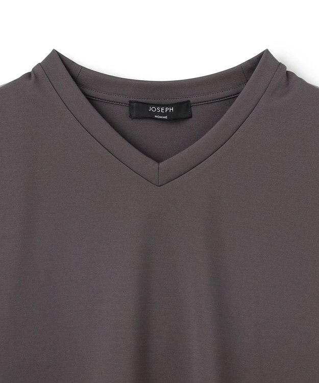 JOSEPH HOMME 【新素材】ハイゲージベアスムース　VネックＴシャツ グレー系