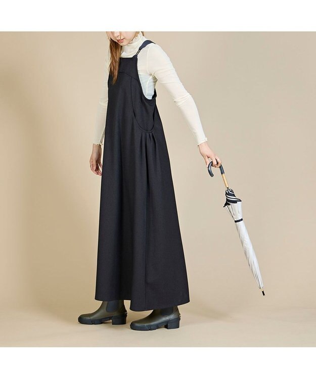 MODE ET JACOMO <carino>【レイン対応】サイドゴアレインブーツ カーキ