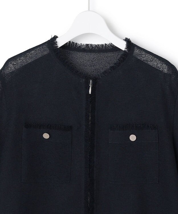 ICB L 【先行予約】サマーレノクロス ハーフスリーブジャケット ネイビー×ブラック