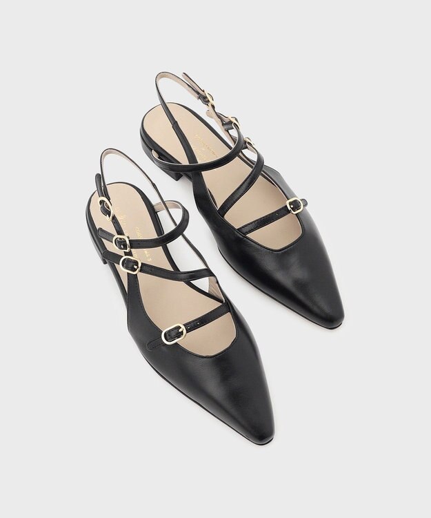 GRACE CONTINENTAL CORSO ROMA ラインフラットサンダル ブラック