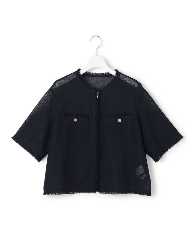 ICB L 【先行予約】サマーレノクロス ハーフスリーブジャケット ネイビー×ブラック