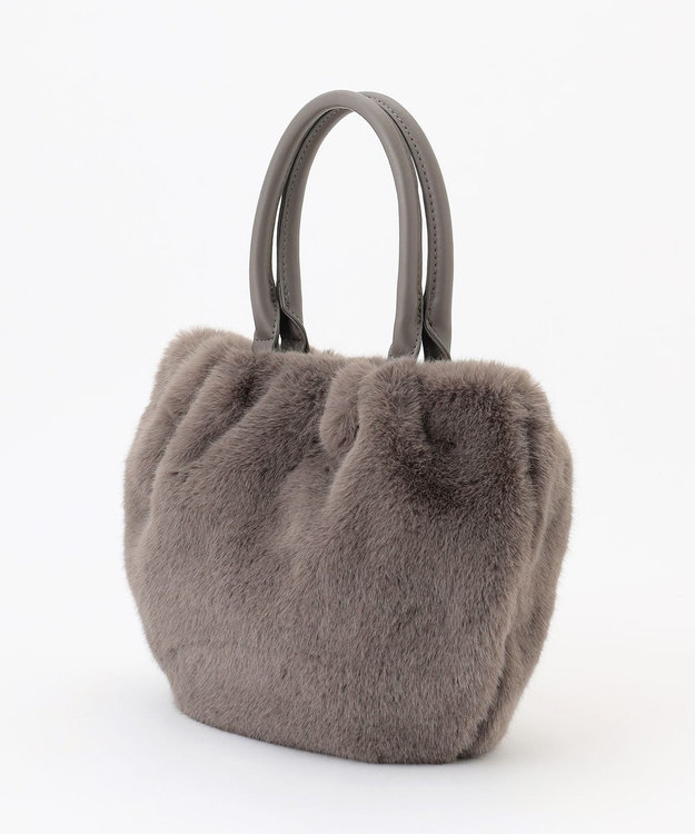 J.PRESS LADIES 【2way】エコファー バッグ グレー系