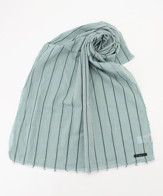 JOSEPH ABBOUD 【V.FRAAS】サマーストライプ ストール ターコイズブルー系1