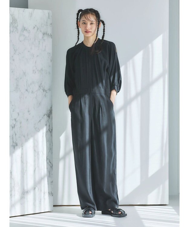 Green Parks ■ＥＳＣＡＲ　ショルダースリットオールインワン Black