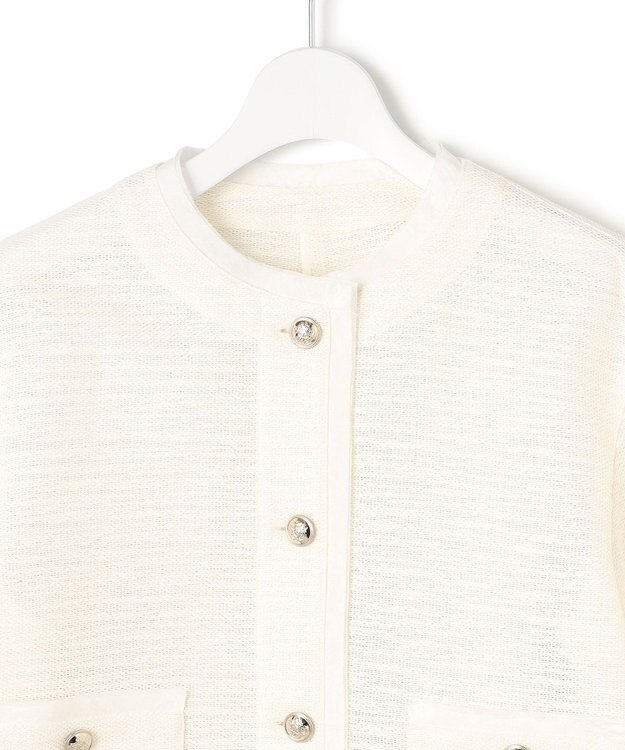 23区 【Oggi5月号掲載】サマーツイード ジャケット アイボリー系