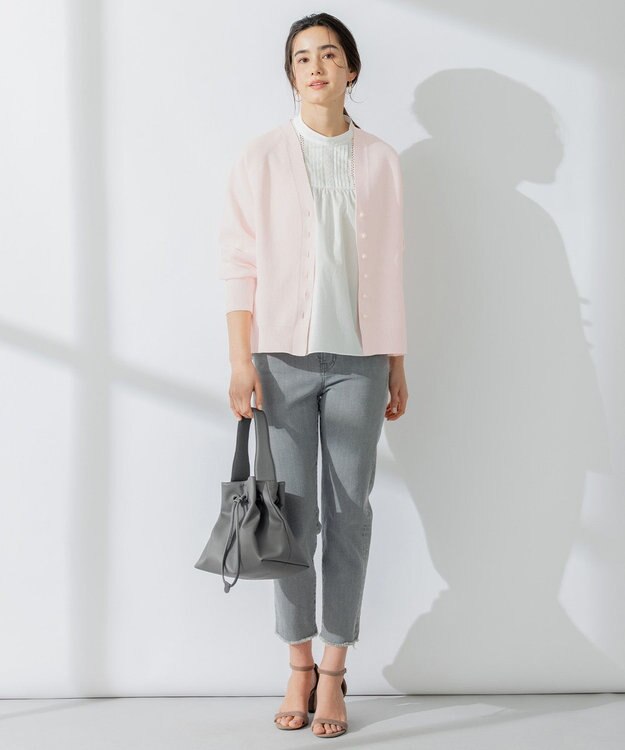 組曲 L 【人気商品が春カラーで登場！】スポンディッシュニット カーディガン ローズ系