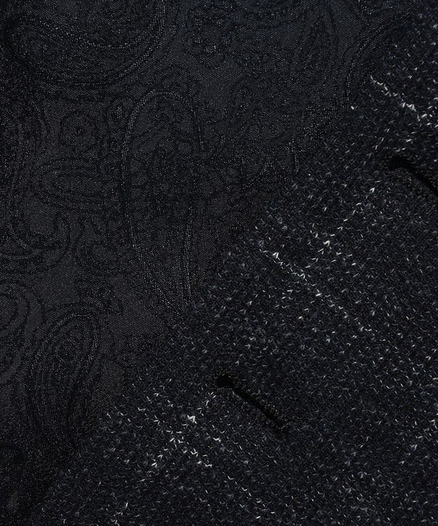 JOSEPH ABBOUD 【イタリア素材/軽量/ストレッチ】サマーツィードジャージーチェック プリント ベスト ネイビー系4